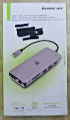 Iogear GUD3C4K3P USB-C TRIPLE HD COMPACT DOCK