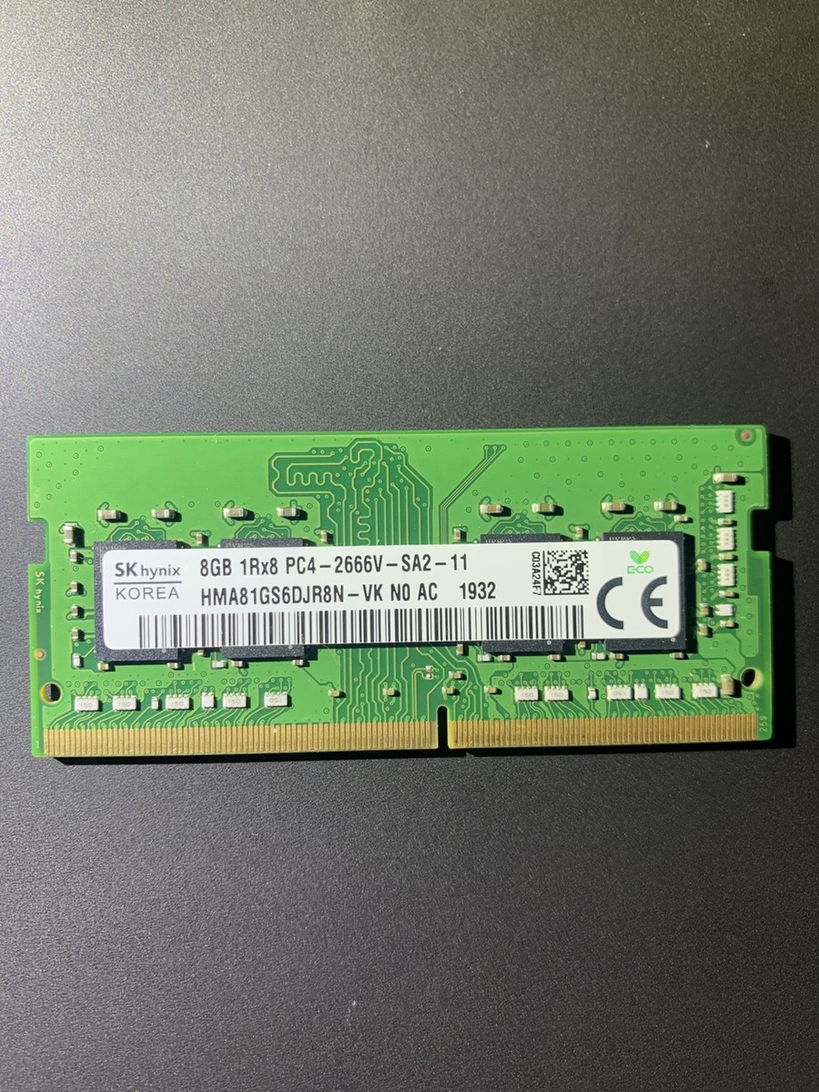 Hynix SK 8GB PC4-21300 DDR4 RAM Laptop Memory 1RX8 2666MHz 1Rx8