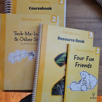 oak meadow grade 2 course book resource book tuck me in tales four fun friends
