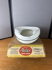 Relax Bed Pan New Jones VIntage,White Porcelain, Enamel #570 Unused In Box