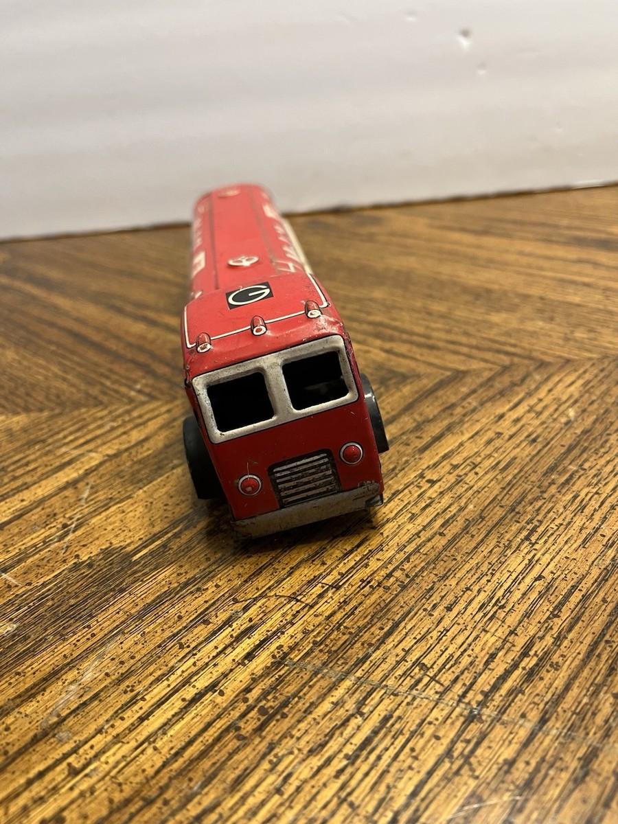 Vintage 1950s Japan Tin Friction Mobil Gas Pegasus Tanker Truck
