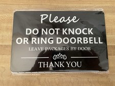 Do Not Ring Doorbell Sign, 2 Pack 9 x 6 Inches Do Not Knock or Ring Doorbell