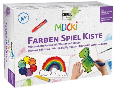 KREUL Aquarellmalstifte ''MUCKI'' Farben Spiel Kiste Set