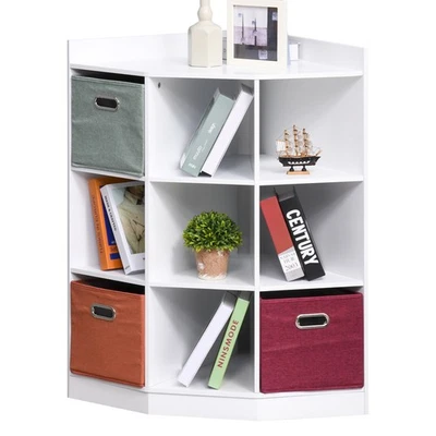 HOMCOM meuble de rangement 57x57x95cm Blanc - Photo 1/4