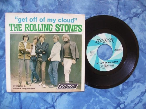 1965 THE ROLLING STONES - GET OFF OF MY CLOUD 45 + PS PICTURE SLEEVE orig LONDON