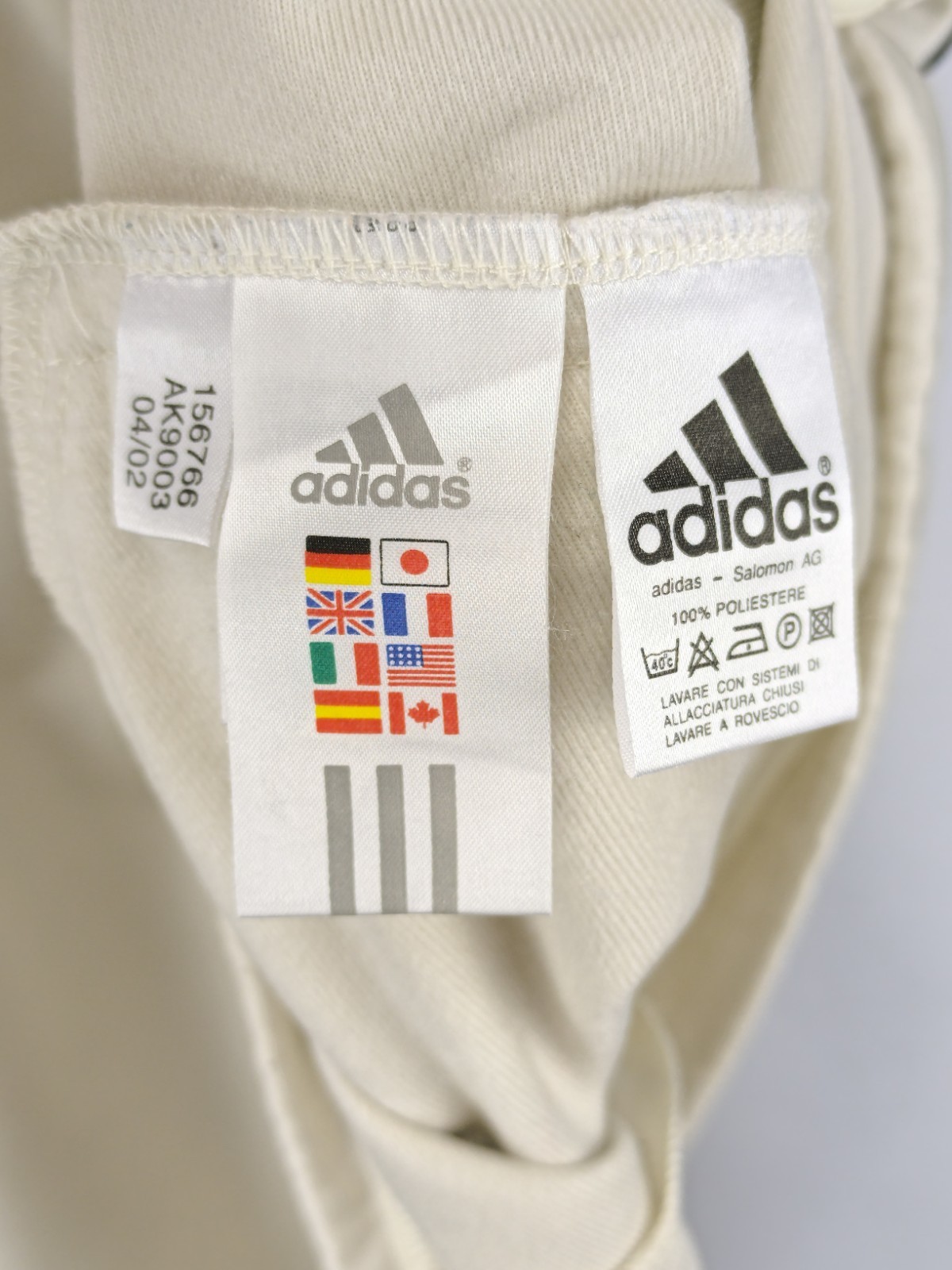 Adidas vintage track jacket size D 5 / M grey beige yellow jacket track jacket image 5