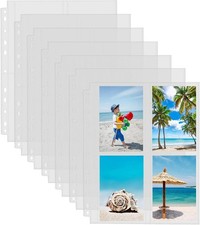 30 Pack Photo Sleeves for 3 Ring Binder 240 Pictures, 3.5x5, Heavy Duty Plast...