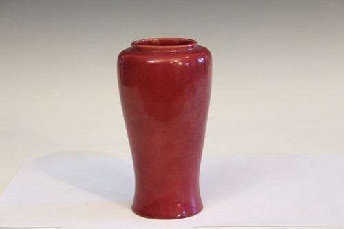 Antique Awaji Pottery Arts & Crafts Japanese Burgundy Monochrome Signed Vase - Bild 2 von 10