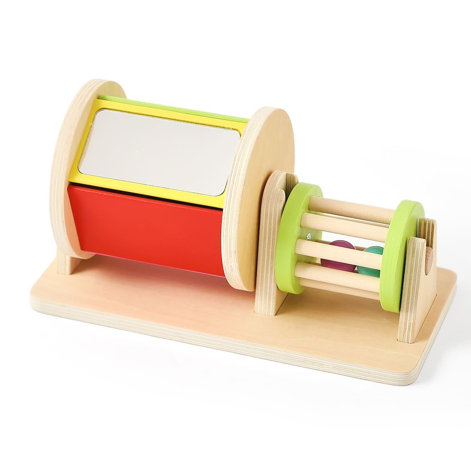 | Wooden Spinning Drum & Rolling Rattle Combo For...