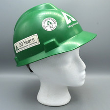 Weyerhaeuser Hard Hat Safety Helmet Vintage 1970s Green Forest Timber Lumber