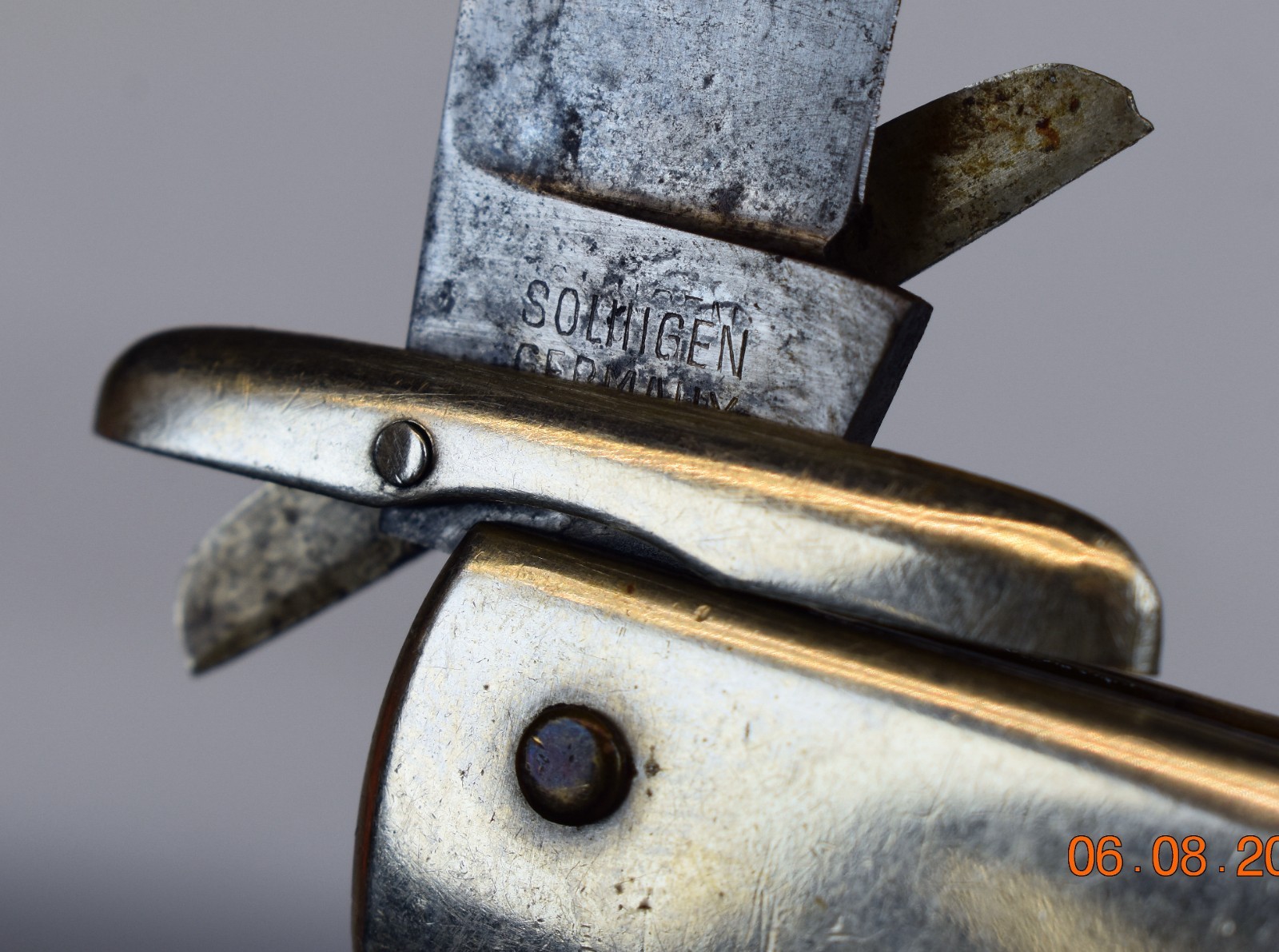 VINTAGE IDEAL PRODUCTS SOLINGEN GERMANY LOCK BACK SWING GUARD KNIFE 60-70's