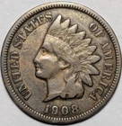 1908 s indian head penny cent 1c - combined shipping available