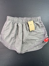 Nike Women's Dri-FIT Tempo Mid-Rise Brief Lined Running Shorts Medium Grey READ