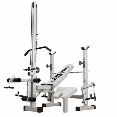 Adjustable Squat Rack Bench Press Heavy-Duty Steel Construction Adjustable