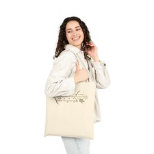Grow In Your Own Light Floral Tote Bag | Botanical Affirmation Canvas Bag