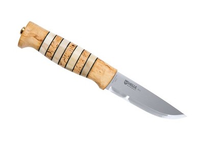 Helle Arv Knife Outdoormesser Feststehend H3LS Holz-Griff Birke Jagd 200014