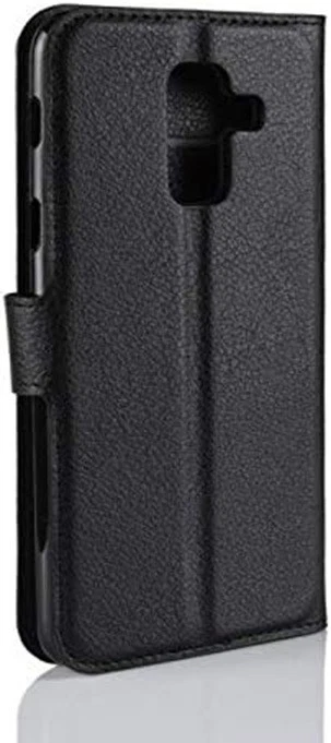 Étui Samsung Galaxy A6 2018 Portefeuille Simili Cuir Noir Housse Rabattable - Photo 4/4