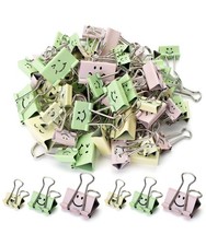 Mr. Pen- Cute Binder Clips, 80 pcs, Assorted Medium, Small, Multiple Colors