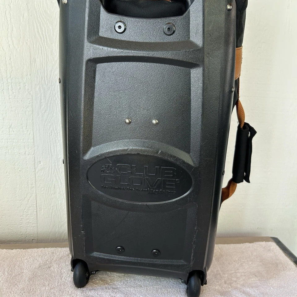 Club Glove Carry-On Rolling Travel Bag Cordura 1000D Nylon Black/Brown 24" Rare - Image 3 of 4