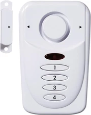 Elite Wireless Door Alarm with Exit/Entry Delay Mode, Home Mode & Keypad, Deters