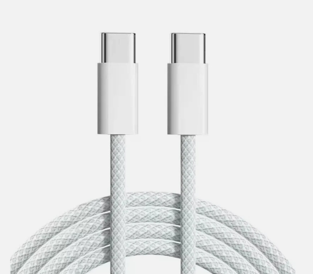 For iPhone 16 15 Pro USB-C to USB-C Braided 60W Fast Charging Cable 1 Pack
