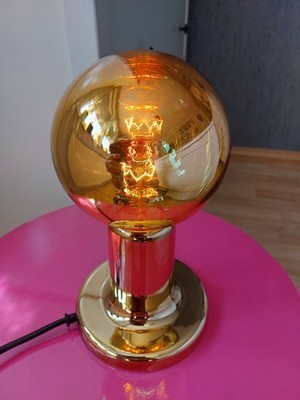 Philips NTD Spy Ball / Gold Sputnik Midcentury Tischlampe 60/70er