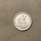 1857 Seated Liberty Quarter Extremely Fine XF Coin Cleaned #DR