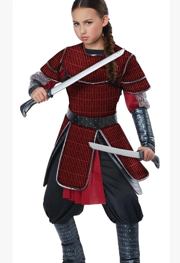 Deluxe Samurai Japanese Warrior Ninja Costume Childs Xl Medieval Top Gladiator  - Image 3 of 4
