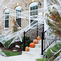 Halloween Deko Spinnennetz 100G WeißE Dehnbare Spinnenweben 30 Kunstspinnen