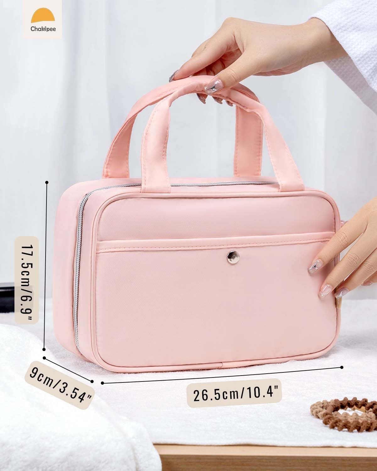 Travel Hanging Toiletry Bag for Women - Waterproof Cosmetic Organizer with Clear