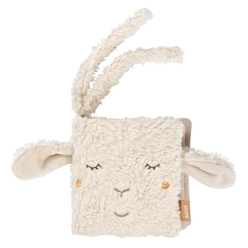 Livre en tissu mouton en coton bio Fehn idéal pour la poussette