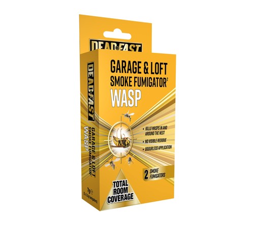 Deadfast Garage and Loft Wasp Fumigator - Twin Pack, Orange 