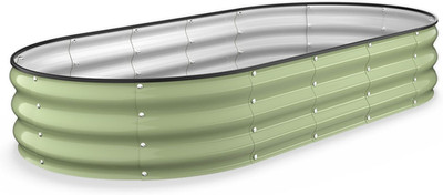 Galvanized Steel Raised Garden Bed 6x3 FT - 12'' Deep for Vegetables & Herbs