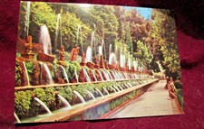 Tivoli, Villa d'Este, Hundred Fountains, Rome, Italian vintage postcard