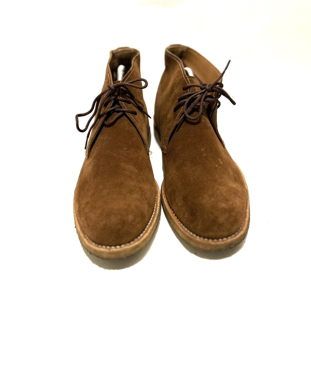 GRENSON OSCAR MENS PRELOVED CHUKKA SUEDE LACE UP BROWN BOOTS Uk 7F