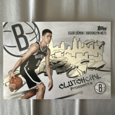Topps Egor Demin Rookie Clutch City Prospects Insert Brooklyn Nets NBA
