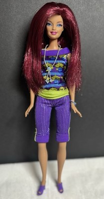 Redhead Rerooted Barbie Doll In Toy Story 3 Barbie Loves The Aliens 2009 Outfit