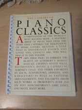 Library of Piano Classics: Piano Solos Comb Bound Softback 90 Works of Music