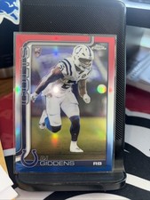 DJ Giddens Topps Chrome 2025 Rookie Red White Blue Parallel! Indianapolis Colts