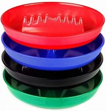 Ash Tray For Cigarettes & Cigar (Pack of 4) 7 inches, Red, Blue, Black, Green 
