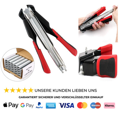 QWORK Hog Ring Zange Kit 2500 Stück Automatischer Zaun Zange TPR Isol