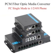 Telephone Optical Transceiver SC/FC Interface Ethernet PCM Converter 1/2/4/8-way