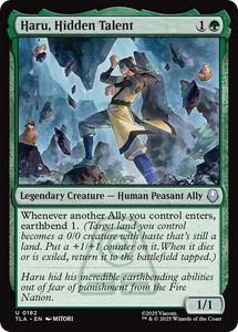 Haru, Hidden Talent 182/462 Avatar: The Last Airbender Magic: The Gathering Uncommon