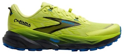 SIZE 14 Medium/D Brooks Men's Cascadia 19 Trail Running Shoes Lime/Black/Blue