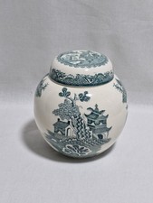 Mason's Ceramic Ginger Jar With Lid And Teal Colour Detail
