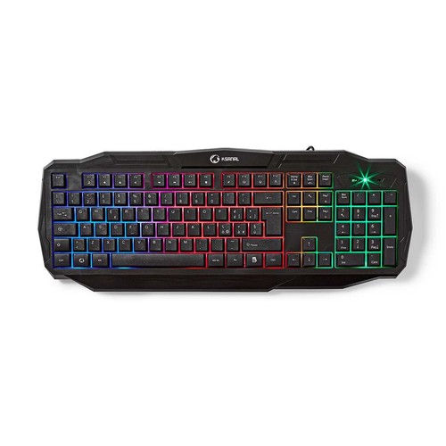 Nedis, Gaming 4-in-1 Set mit beleuchteter QWERTY Tastatur, Schwarz - Bild 2 von 8