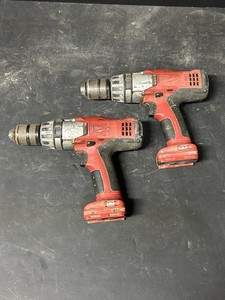 Lot Of (2) Milwaukee DRILL DRIVER 0822-20 Heavy Duty 18v SET - TESTED WORKING