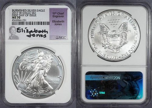 2017-W Silver Eagle Burnished NGC MS-70 #US94044