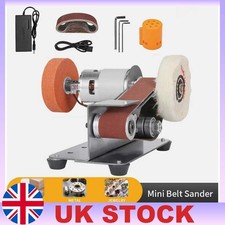 UK Mini Electric Belt Sander Grinder Polishing Machine Sanding Belt Sharpener