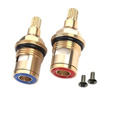For bathroom basin taps 2Pcs Replacement Tap Cartridge Valve Brass+Ceramic